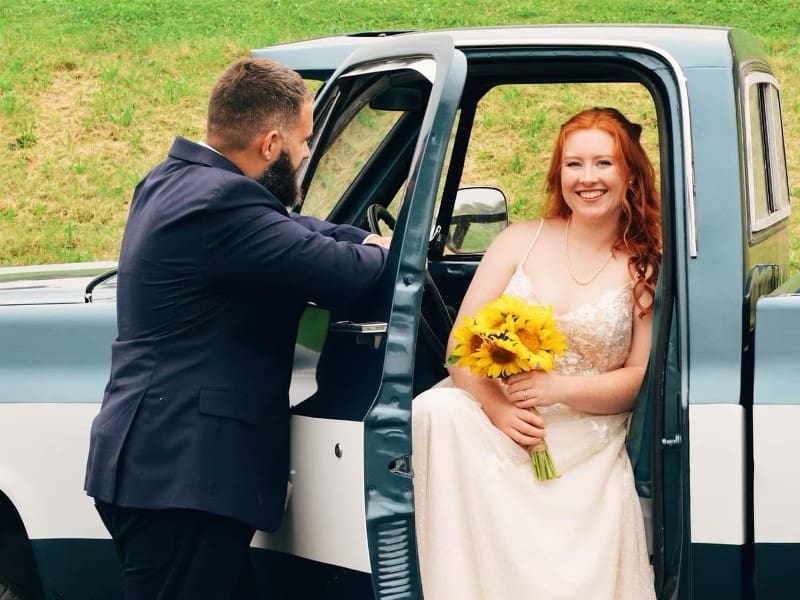 Tyler and Megan Mix with a Ford truck